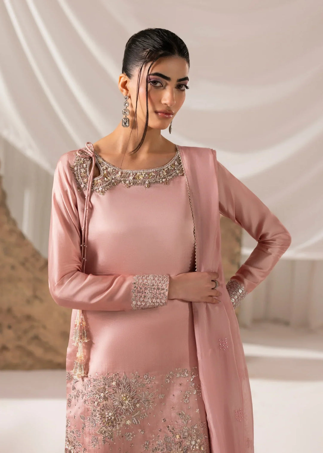 Celeste by Jamni RTW Embroidered Sheesha Silk 3 Piece Suit SAKURA Festive Collection