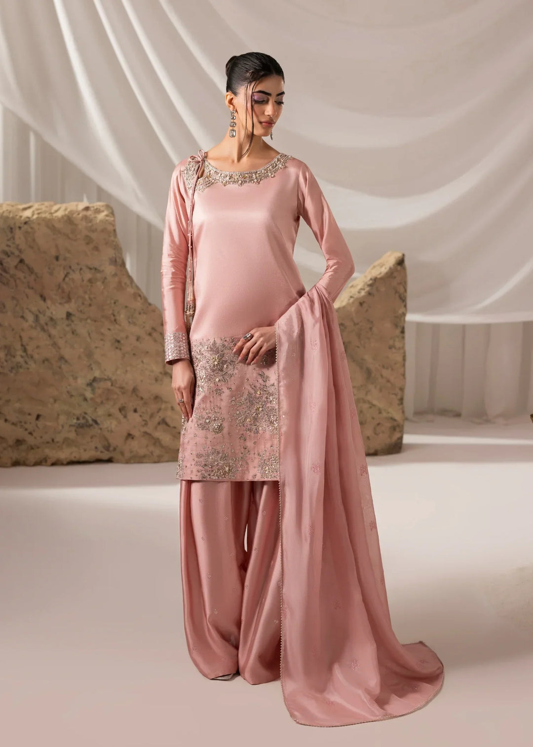 Celeste by Jamni RTW Embroidered Sheesha Silk 3 Piece Suit SAKURA Festive Collection