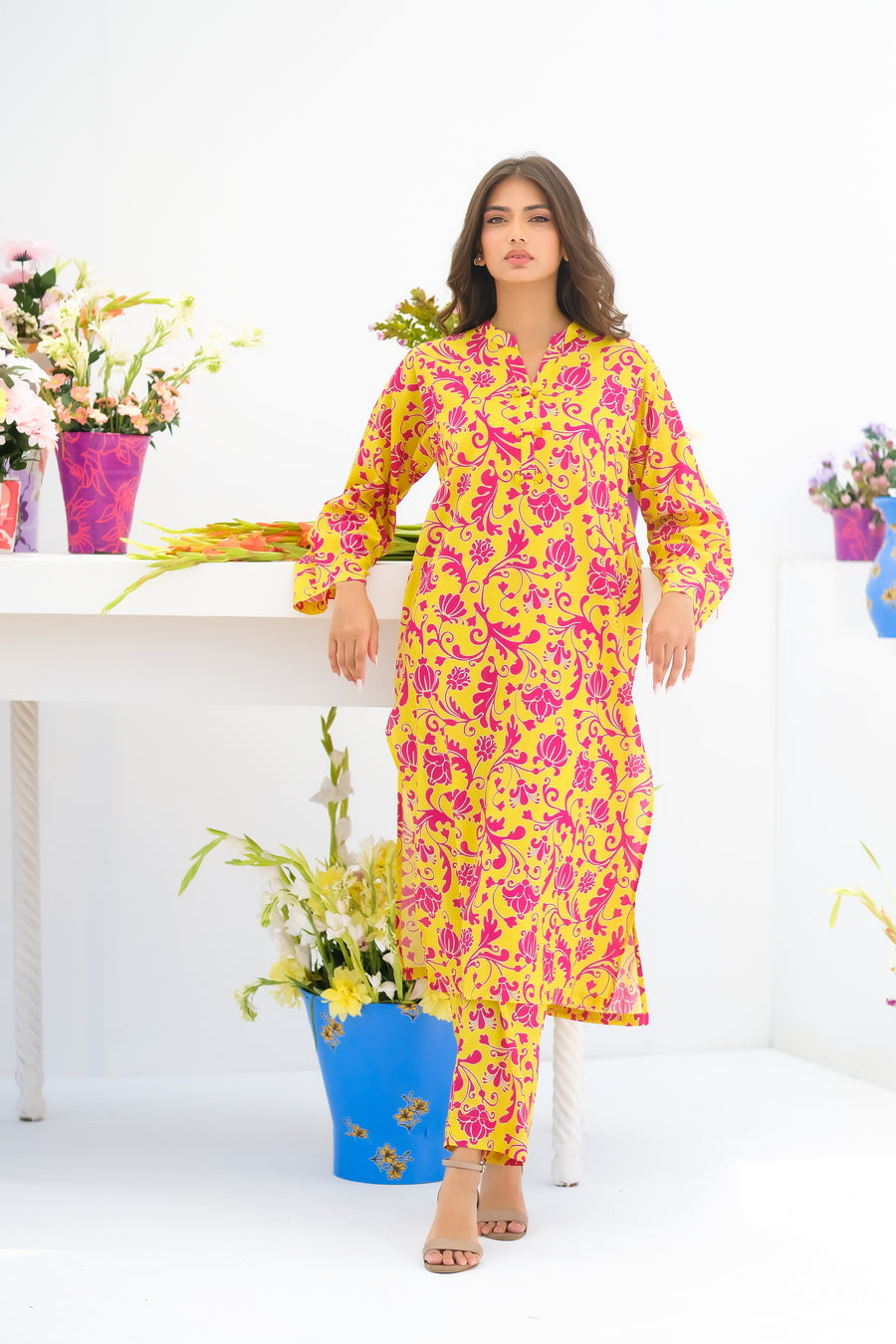 Dhaga Women Pret Printed 2 Piece Lawn Matching Separate FW24DSP005 - Summer Collection