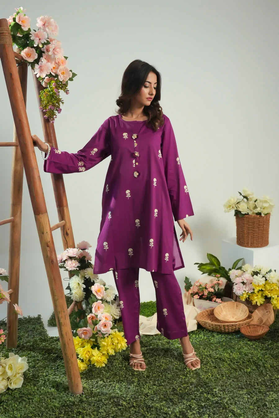 Dhaga Women Pret Printed 2 Piece Lawn Matching Separate FW24DSP0040 - Summer Collection