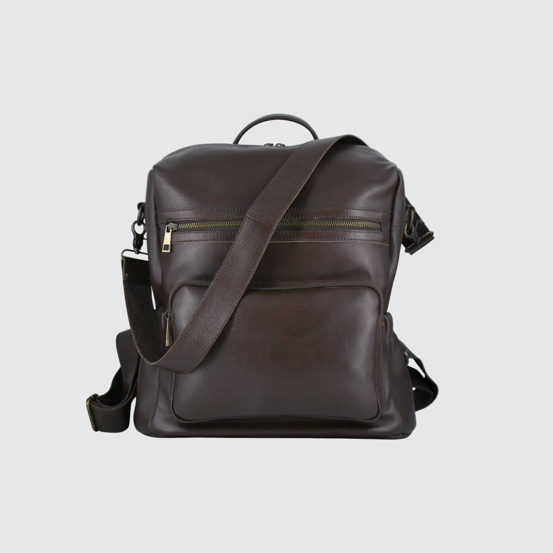 Lafanzo Unisex Leather Lunara Ladies Backpack Brown - Accessories Collection