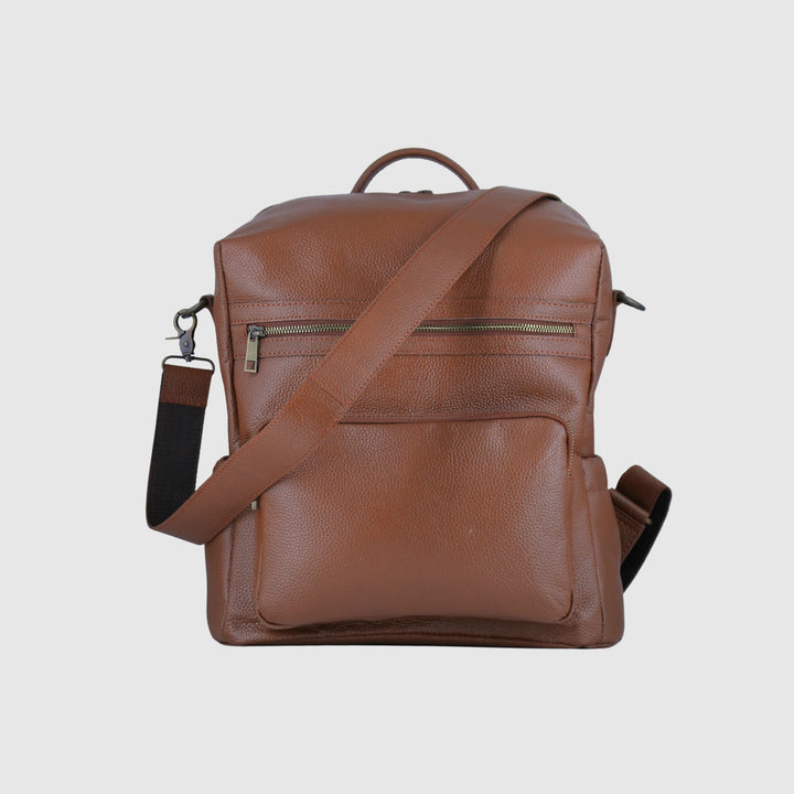 Lafanzo Unisex Leather Lunara Ladies Backpack Tan - Accessories Collection