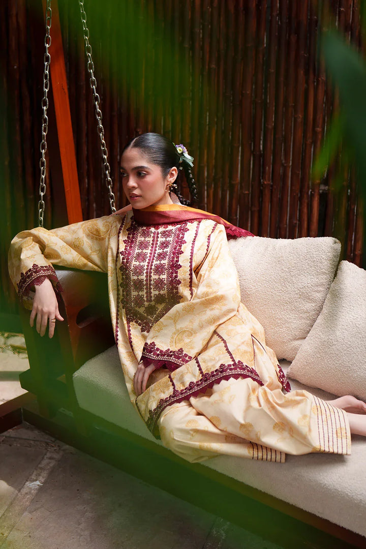 Laanem by Saira Rizwan Unstitched Embroidered Lawn 3 Piece Suit SR26ULL ZAREEN-A - Summer Collection
