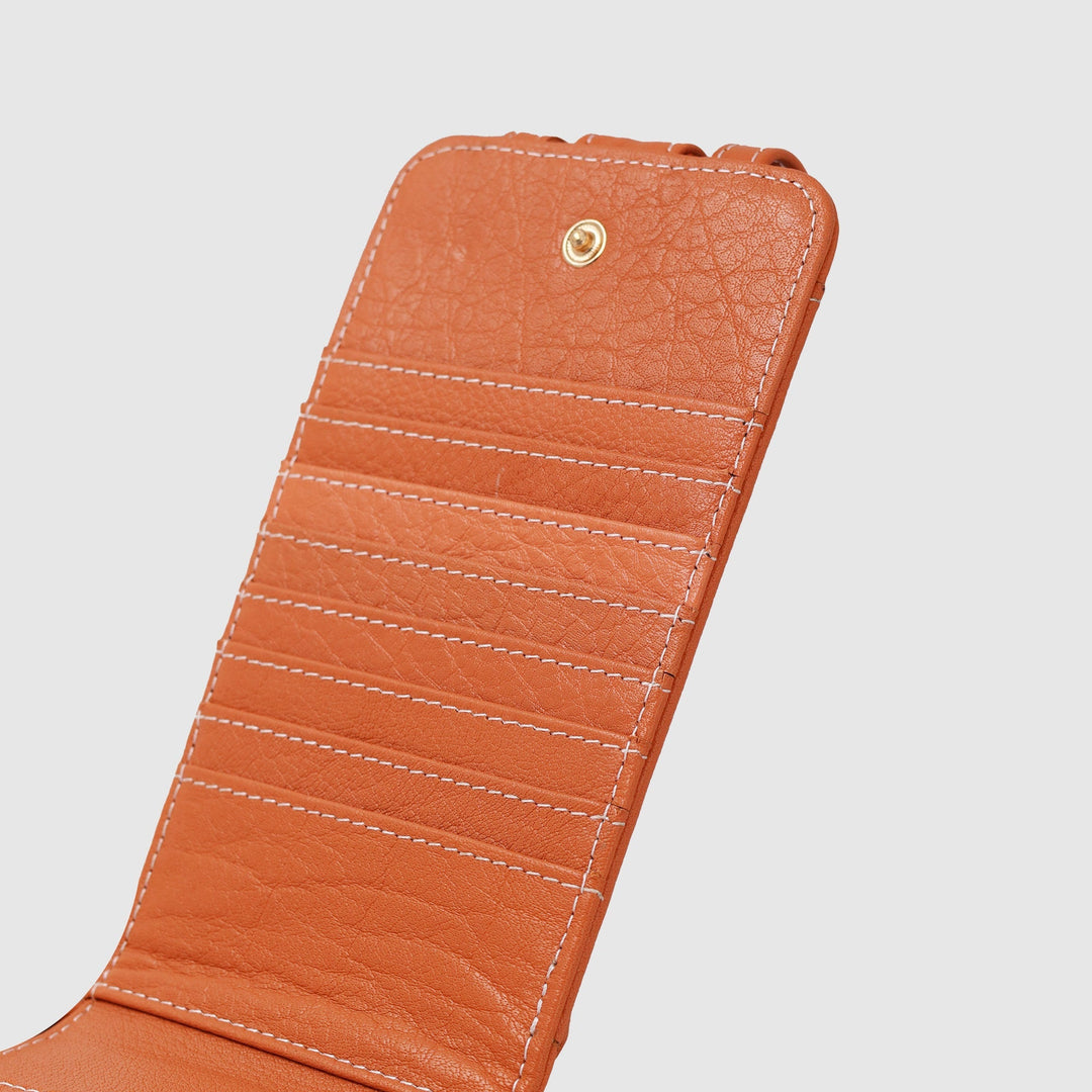 Lafanzo Unisex Leather Femora Crossbody Phone Pouch Orange - Accessories Collection