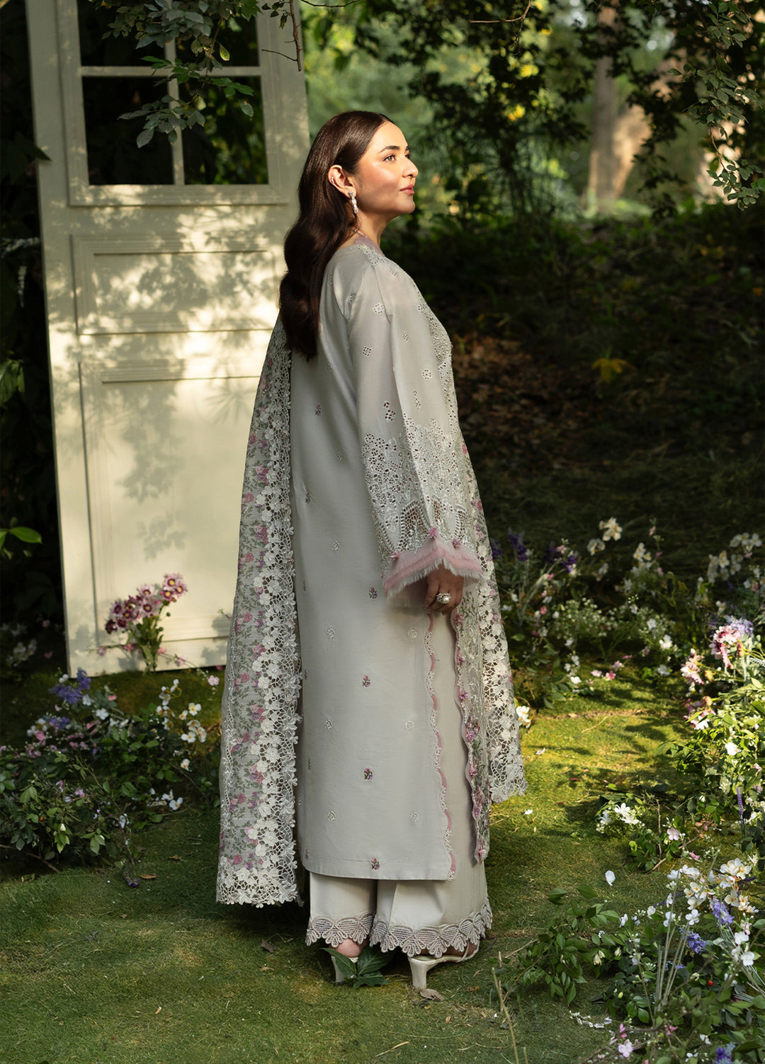 Elaf Premium Unstitched Embroidered Lawn 3 Piece Suit EL26ULF All Magical ELQ-1A - Festive Collection