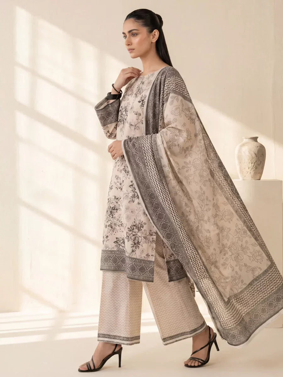 Salitex Unstitched Printed Lawn Silk 3 Piece Suit SUNS7ASI411 Casual Collection