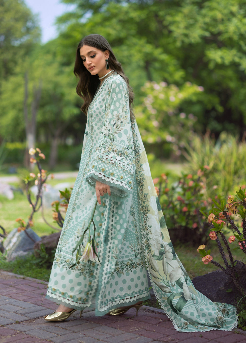 Bridgerton by Elaf Unstitched Printed Lawn 3 Piece Suit EL26ULB EPB-5B - Summer Collection