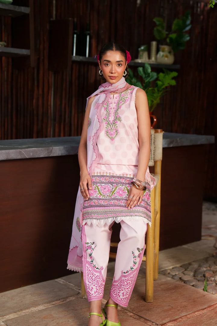 Laanem by Saira Rizwan Unstitched Embroidered Lawn 3 Piece Suit SR26ULL AZURA-B - Summer Collection