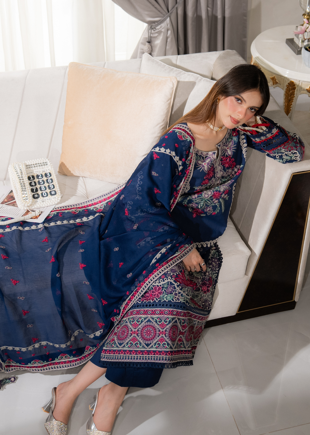 Aria By Meerak RTW Embroidered Lawn 3 Piece Suit Niva Festive Collection