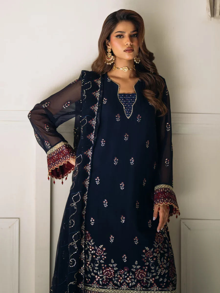 Salitex Unstitched Embroidered Chiffon 3 Piece Suit SUNS8CH510 Festive Collection
