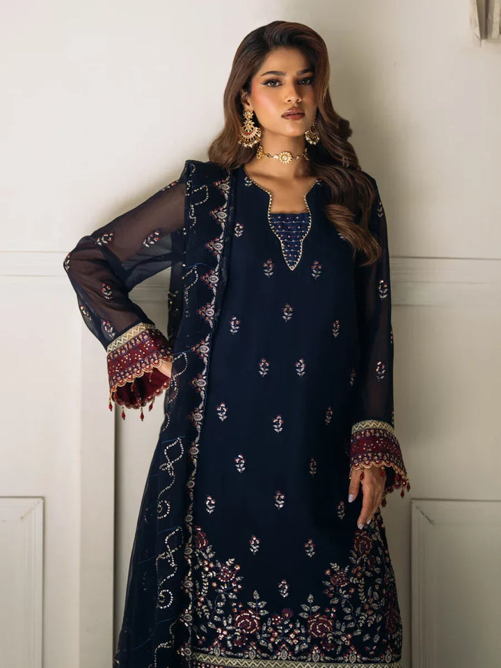 Salitex Unstitched Embroidered Chiffon 3 Piece Suit SUNS8CH510 Festive Collection