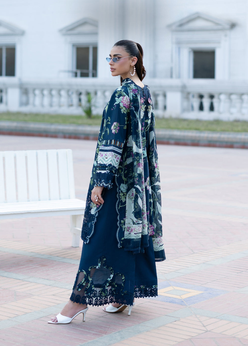 Signature by Elaf Unstitched Embroidered Lawn 3 Piece Suit EL26USLE Mariel ESG-3A - Eid Collection