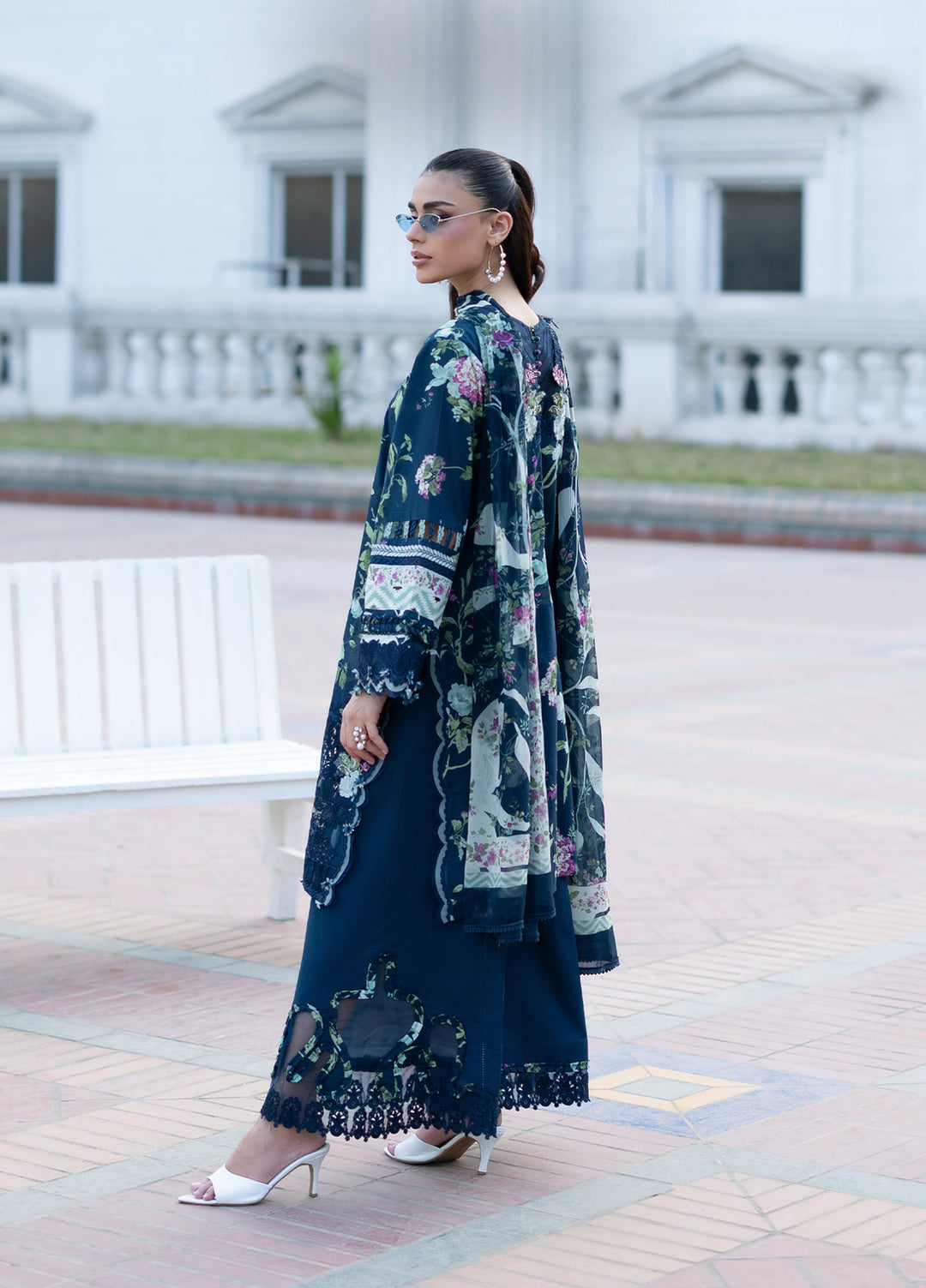 Signature by Elaf Unstitched Embroidered Lawn 3 Piece Suit EL26USLE Mariel ESG-3A - Eid Collection