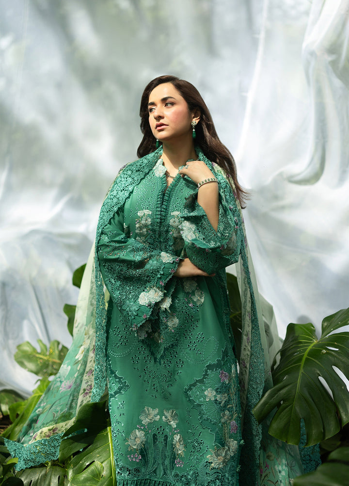 Elaf Premium Unstitched Embroidered Lawn 3 Piece Suit EL26ULF Lover Eden ELQ-2A - Festive Collection