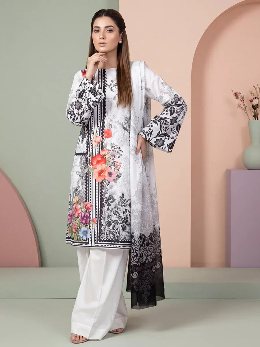 Salitex Women Unstitched Printed Lawn 3 Piece Suit SSW8U3P438 Casual Collection