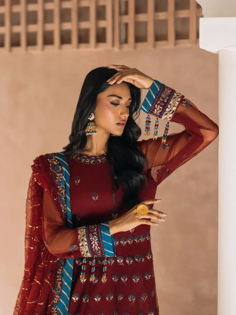 Salitex Unstitched Embroidered Chiffon 3 Piece Suit SUNS8CH523 Festive Collection