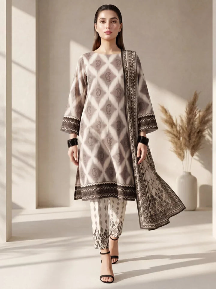 Salitex Unstitched Printed Lawn Silk 3 Piece Suit SUNS7ASI414 Casual Collection