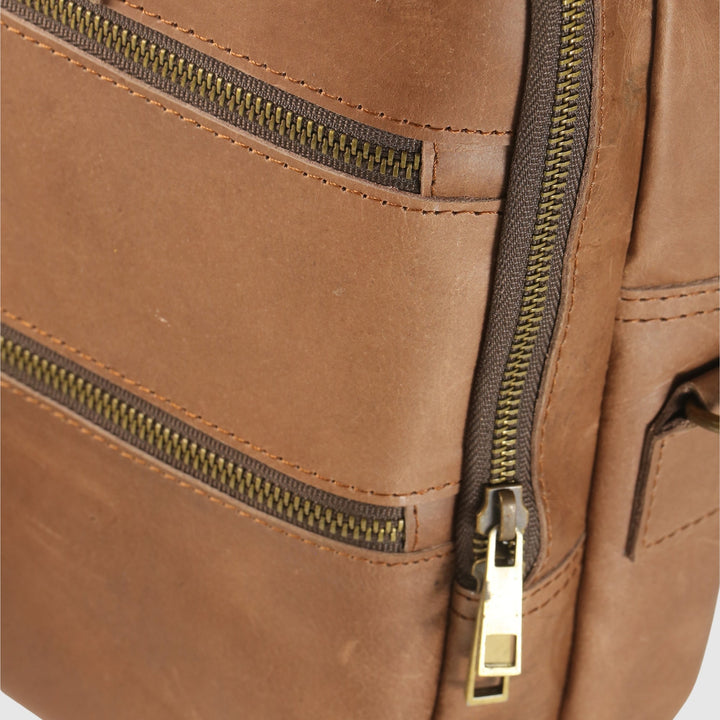 Lafanzo Unisex Leather Legacy Laptop Bag Classic Brown - Accessories Collection