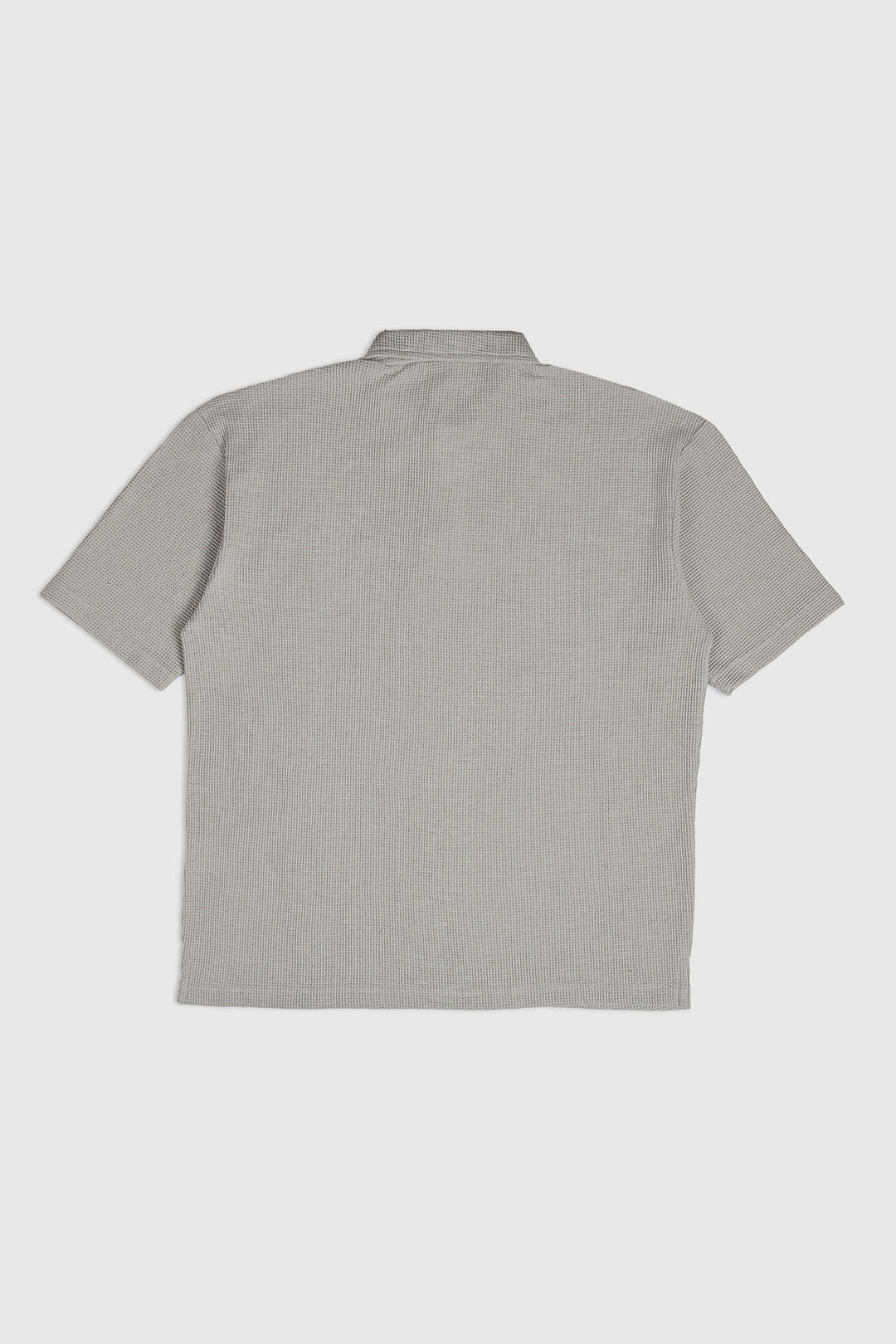 Muraqsh Ready To Wear Solids Waffle Men Beige White Oversized Polo ABD-BWOWP - Summer Collection