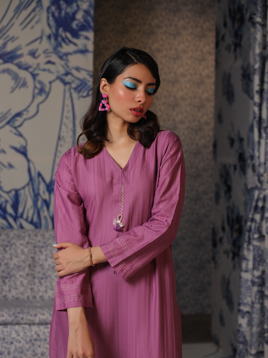 Salitex Women Solids Yarn Dyed 1 Piece Shirt CPS23BR027 - Winter Collection