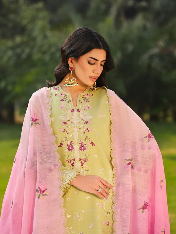 Menaal Unstitched Embroidered Lawn 3 Piece Suit ML26ULS APPLE BLOSSOM - Festive Collection