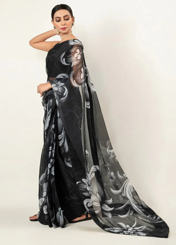 Imran Aftab RTW Printed Chiffon Saree Suit IASC 01 - Festive Collection