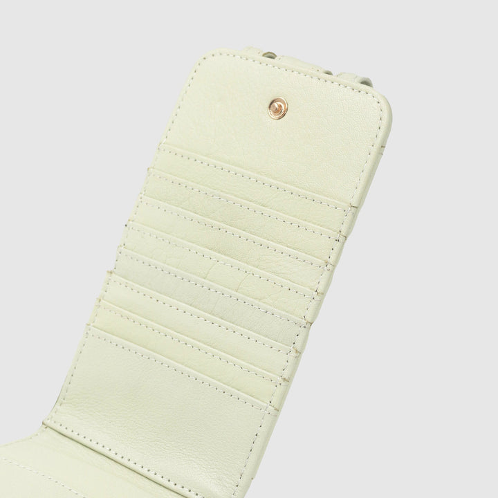 Lafanzo Unisex Leather Femora Crossbody Phone Pouch Ivory - Accessories Collection