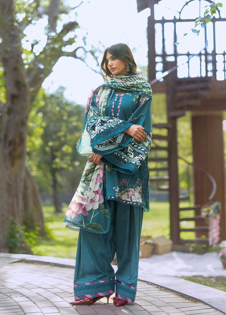 Bridgerton by Elaf Unstitched Printed Lawn 3 Piece Suit EL26ULB EPB-8A - Summer Collection