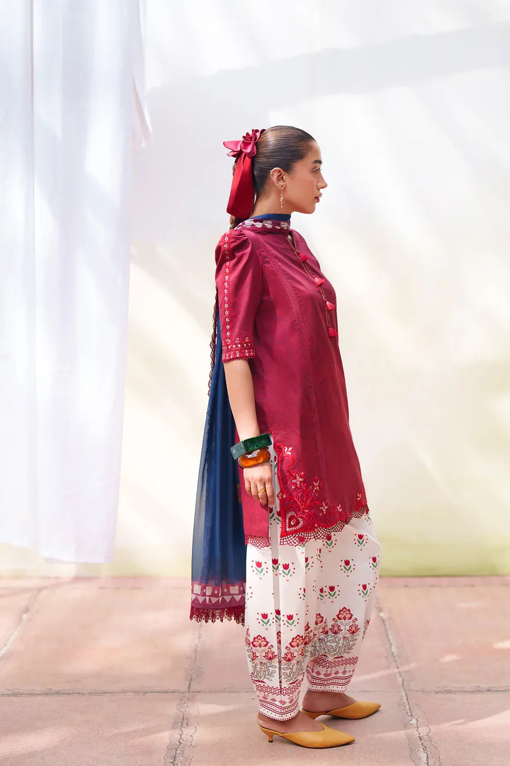 Laanem by Saira Rizwan Unstitched Embroidered Lawn 3 Piece Suit SR26ULL ELOWEN-B - Summer Collection