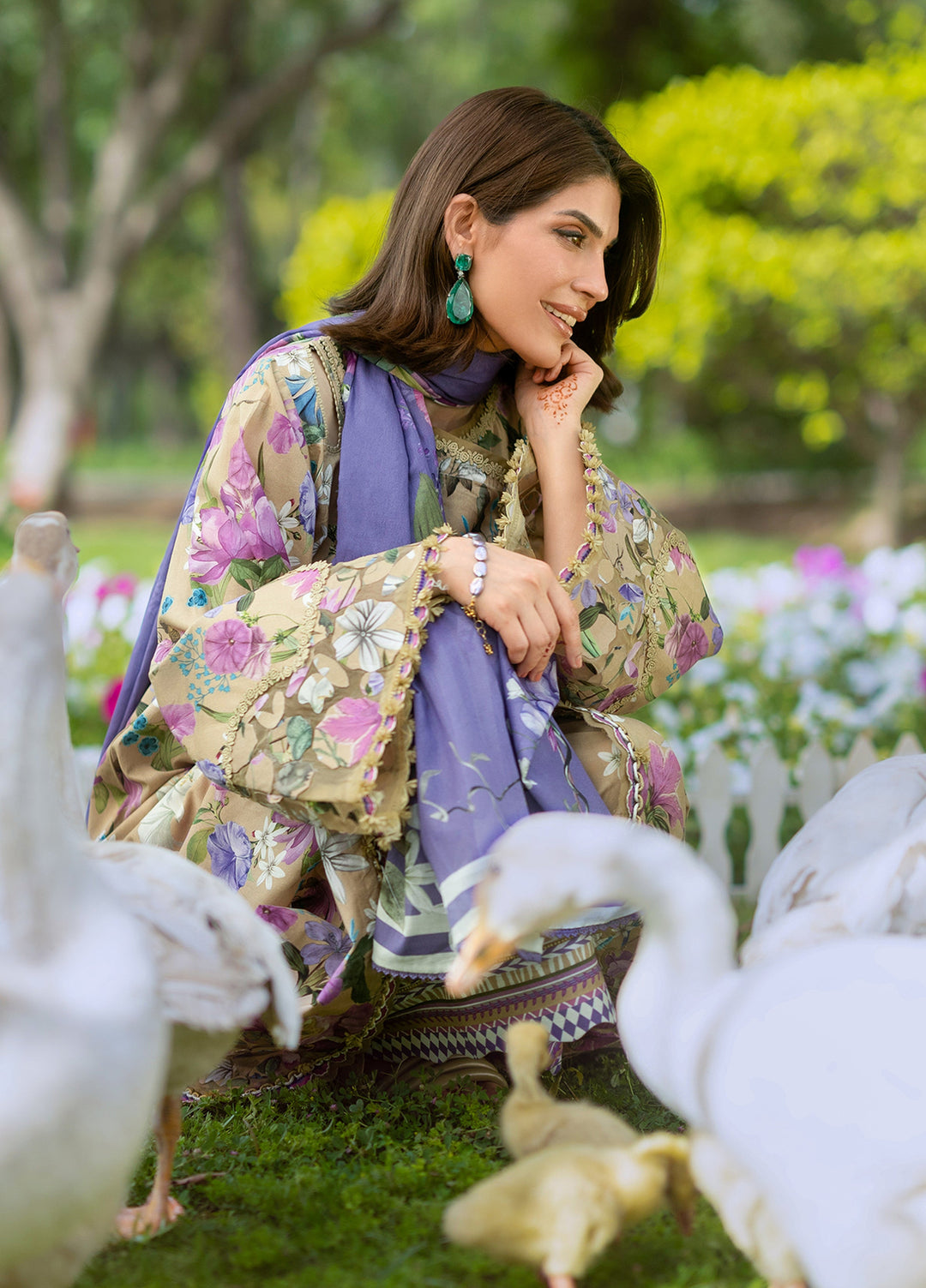 Bridgerton by Elaf Unstitched Printed Lawn 3 Piece Suit EL26ULB EPB-4A - Summer Collection
