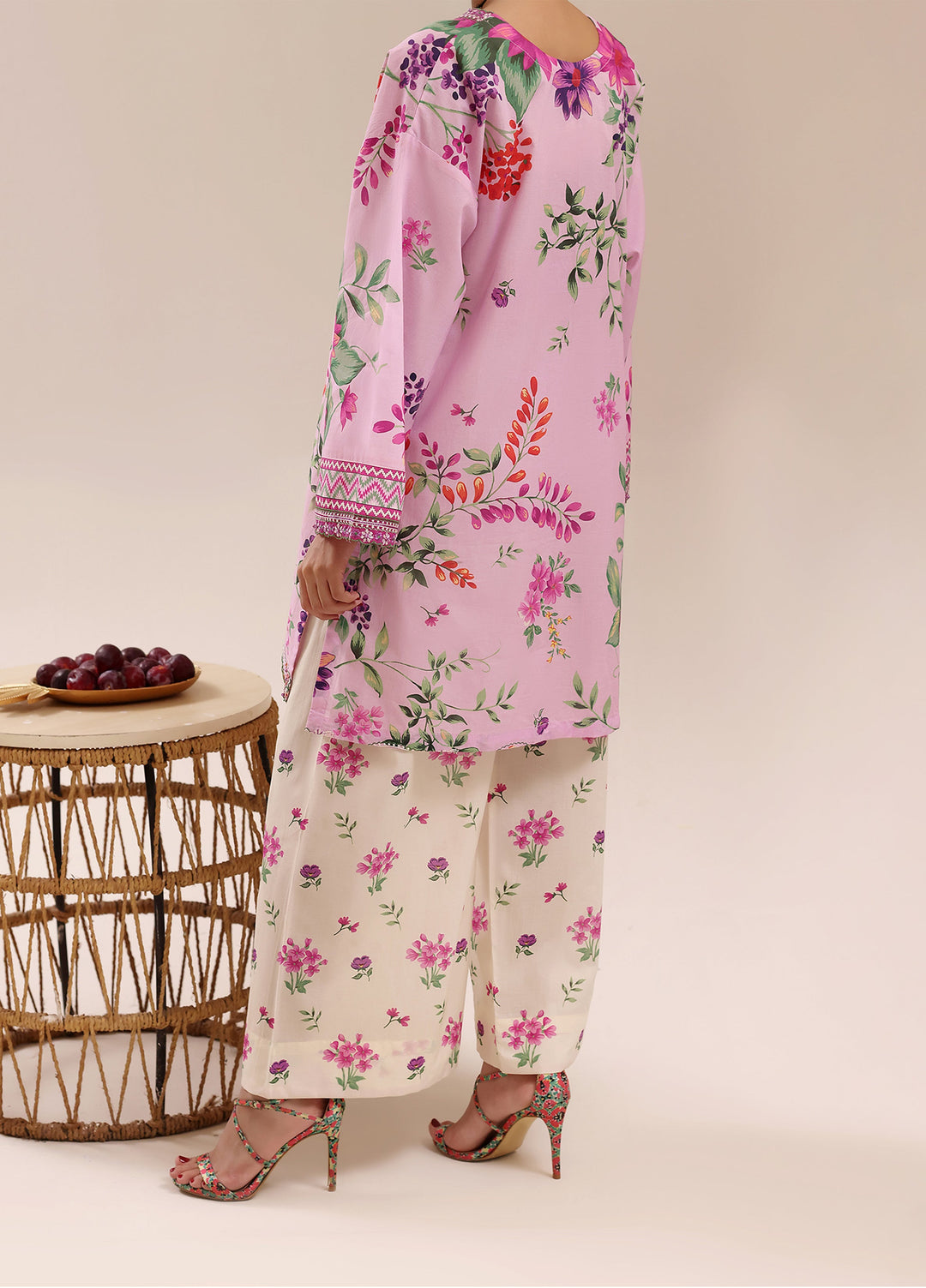 Riley Women RTW Embroidered Lawn 2 Piece Suit RL26RL Pink Charm - Casual Collection