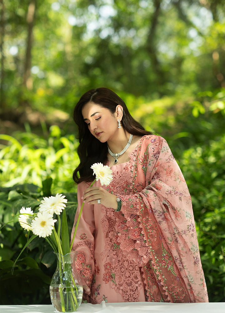 Elaf Premium Unstitched Embroidered Lawn 3 Piece Suit EL26ULF Endless Love ELQ-5A - Festive Collection