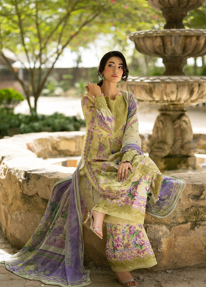 Signature by Elaf Unstitched Embroidered Lawn 3 Piece Suit EL26USLE Olivia ESG-8A - Eid Collection