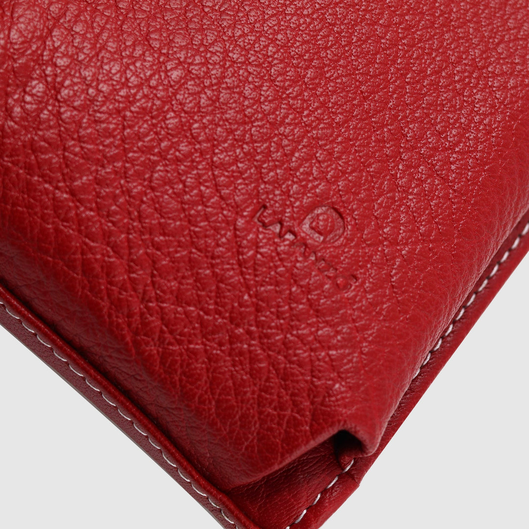 Lafanzo Unisex Leather Femora Crossbody Phone Pouch Ruby Red - Accessories Collection