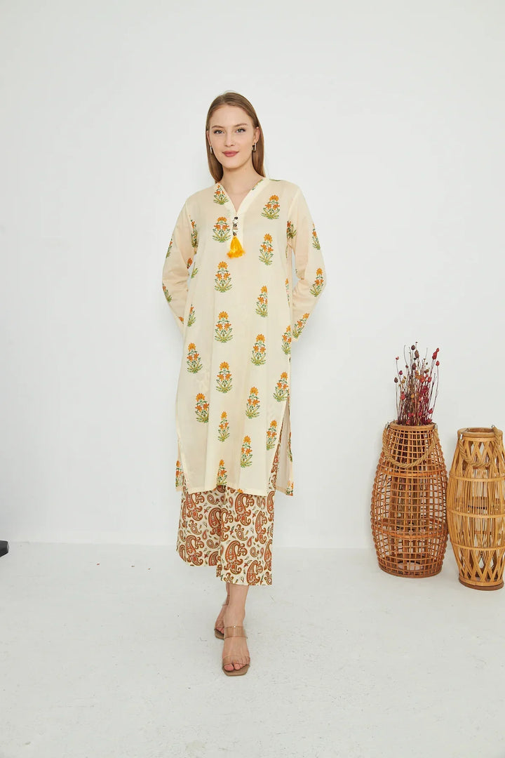 Dhaga Women Pret Printed 2 Piece Lawn Matching Separate FW24DSP0035 - Summer Collection