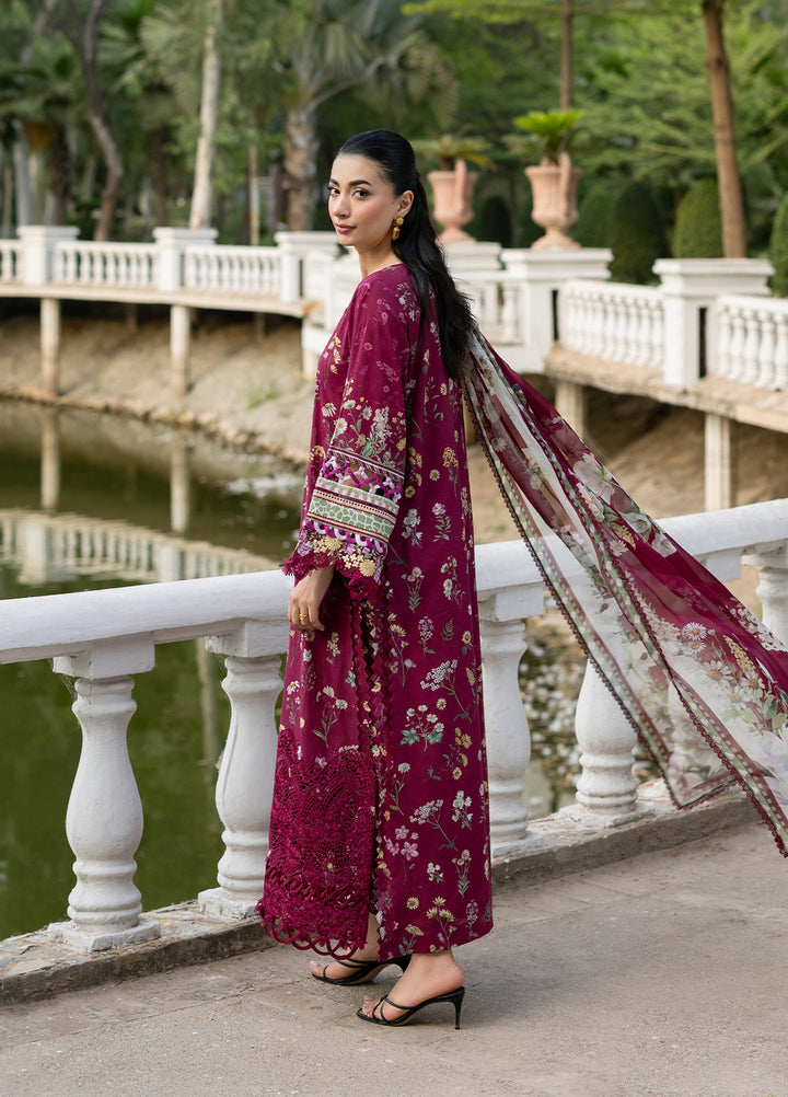 Signature by Elaf Unstitched Embroidered Lawn 3 Piece Suit EL26USLE Nora ESG-2A - Eid Collection