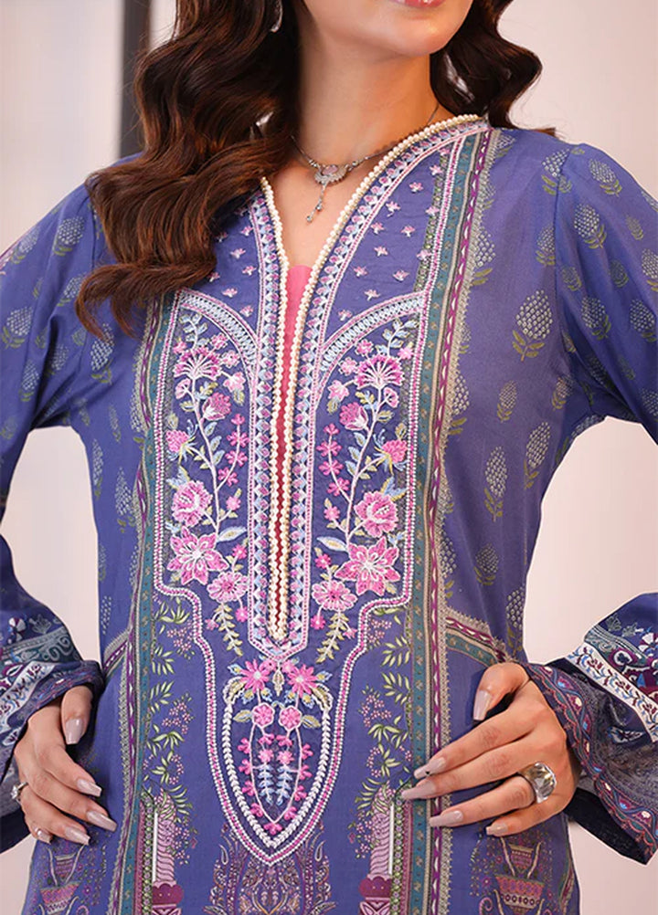La Elise Women Unstitched Embroidered Lawn 3 Piece Suit 0001203 Eliza - Casual Collection