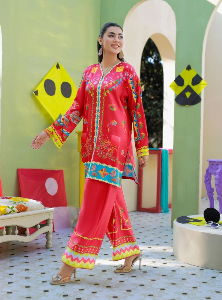 Printnation by Anayra Amal RTW Printed Poly Raw Silk 3 Piece Basant Breeze - Casual Collection