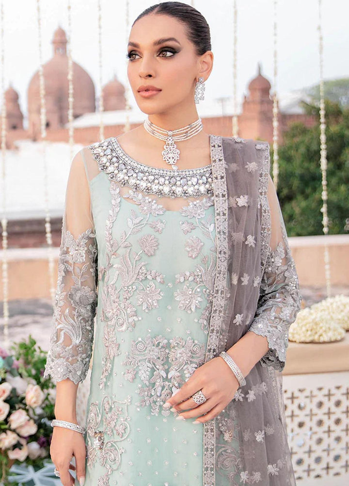 Aangan by Imrozia Premium Embroidered Net Suits Unstitched 3 Piece IMP22A IB-25 Nazmin - Bridal Collection