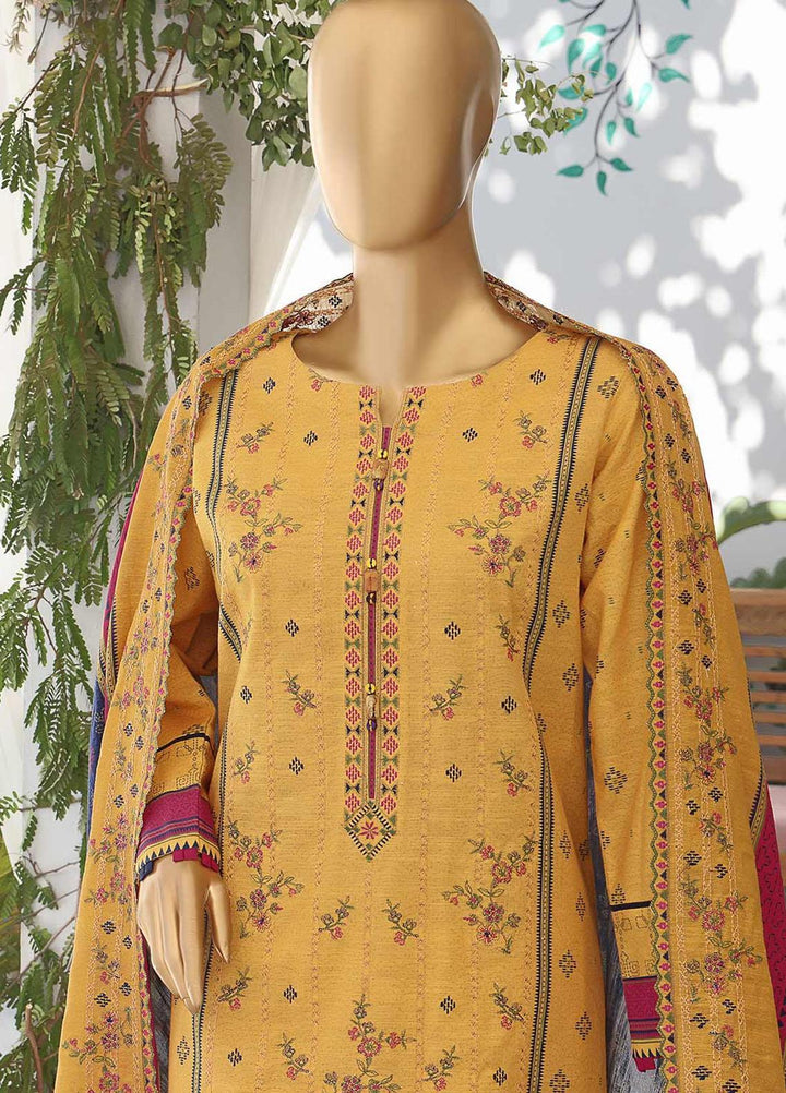 HZ Textiles Embroidered Khaddar Suits Unstitched 3 Piece HZ22PK-V3 PKE-2234 - Winter Collection