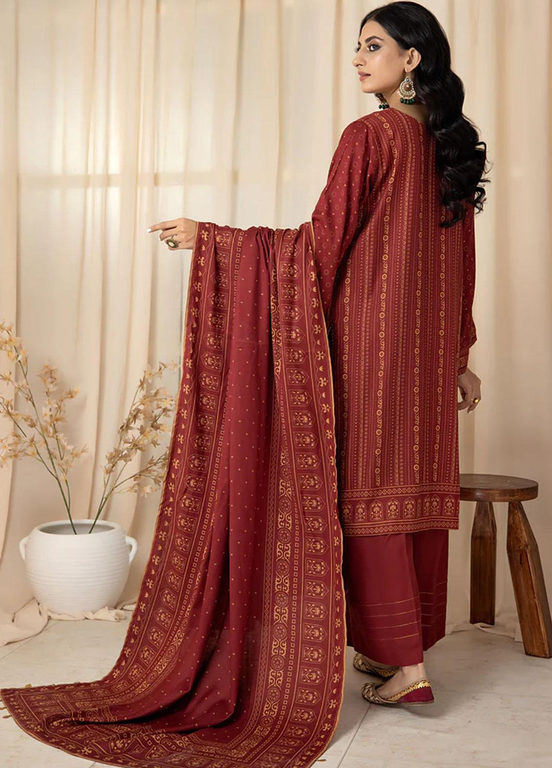 Lakhany Printed Cashmere Wool Suits Unstitched 3 Piece LSM22CV CVC-1007-A - Winter Collection