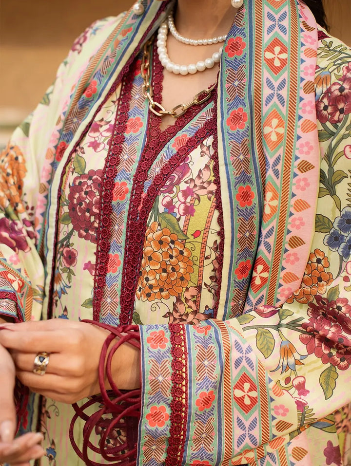 Dastaan by Menaal Unstitched Printed Lawn 3 Piece Suit ML26ULS DP-05A - Festive Collection