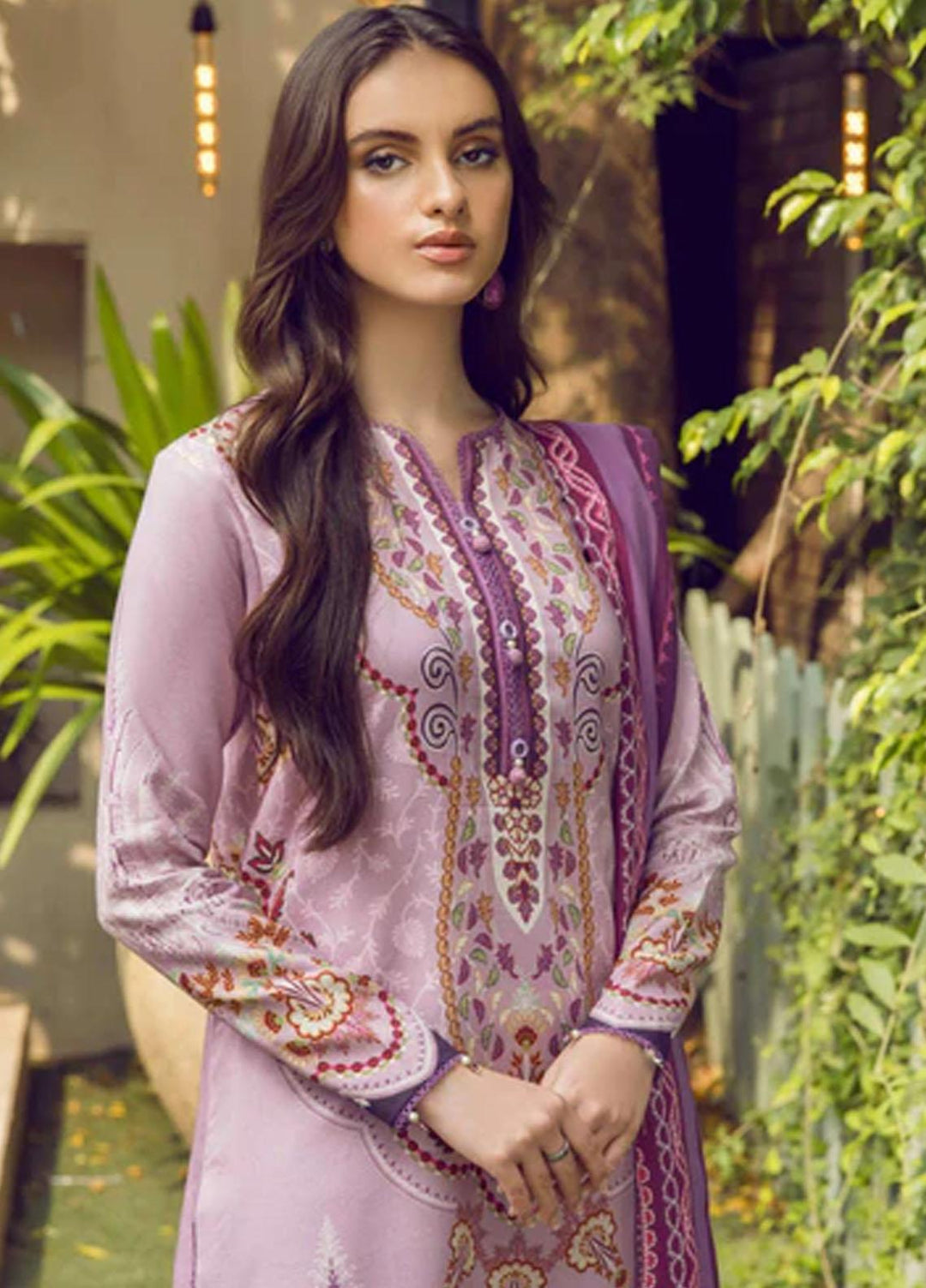 Winter Blossoms By Seran Embroidered Viscose Suits Unstitched 3 Piece SRN22WB 05 Iris - Winter Collection