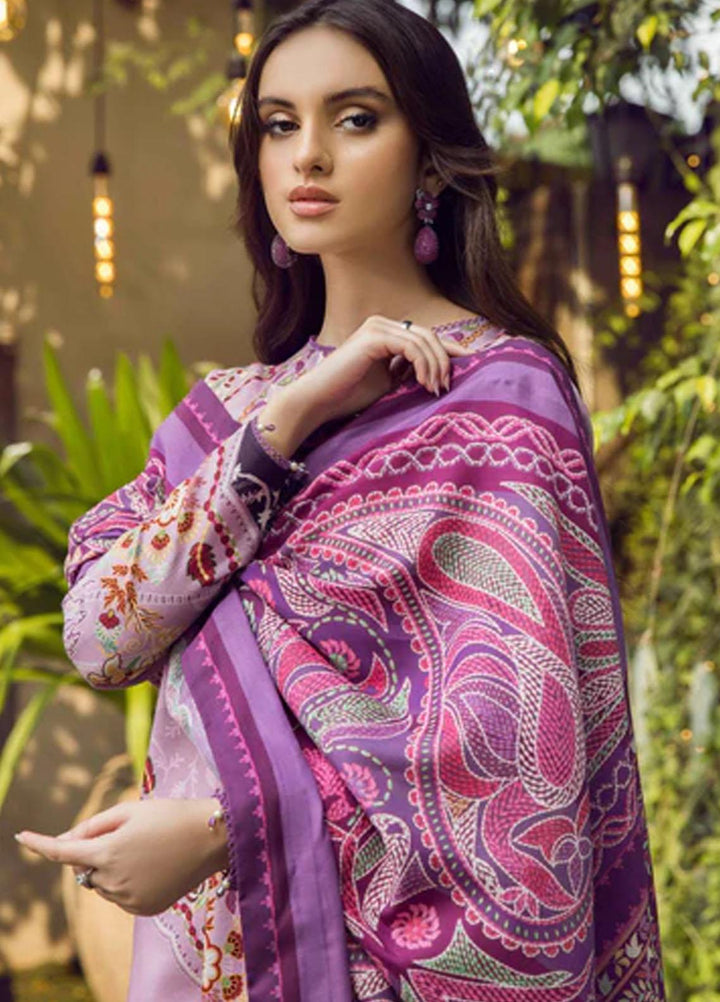 Winter Blossoms By Seran Embroidered Viscose Suits Unstitched 3 Piece SRN22WB 05 Iris - Winter Collection