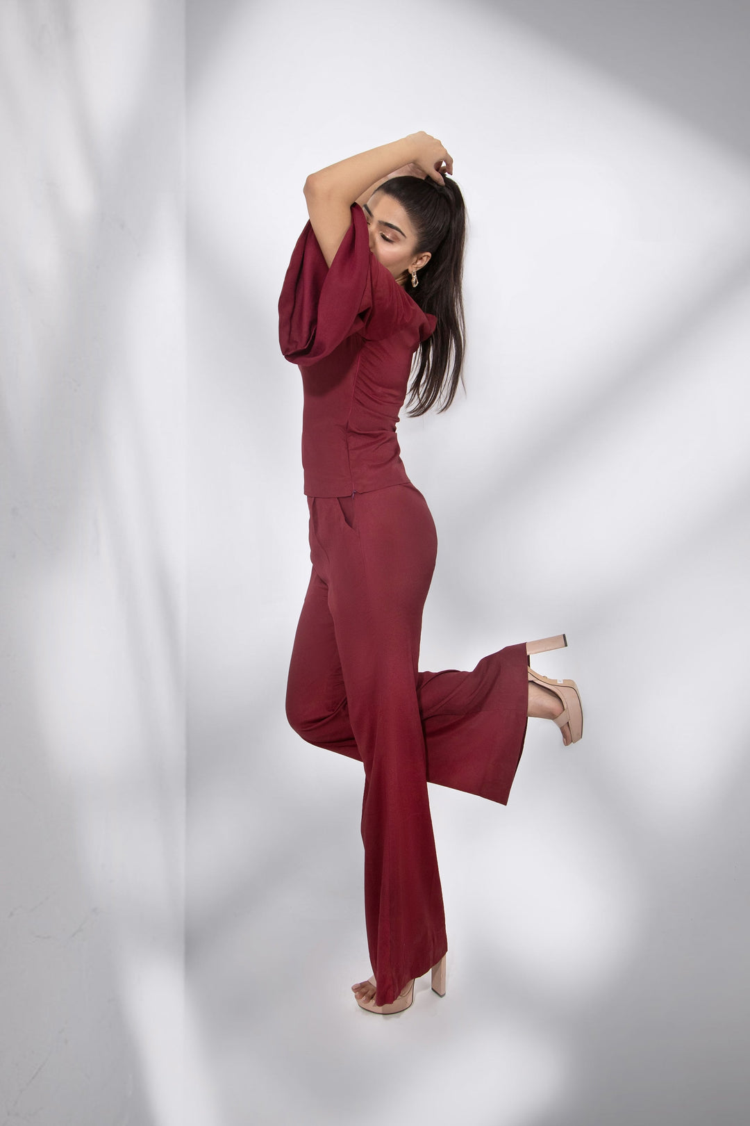 Mehr by Syah Women RTW Solids Grip 2 Piece Suit Top with Trouser Festive Collection