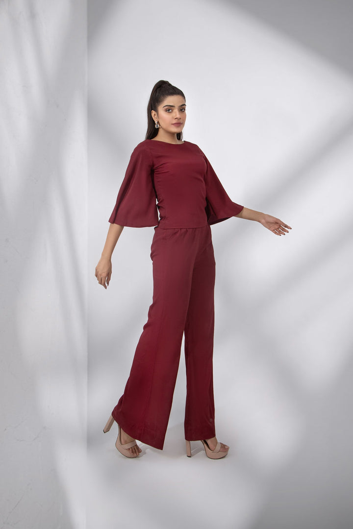 Mehr by Syah Women RTW Solids Grip 2 Piece Suit Top with Trouser Festive Collection