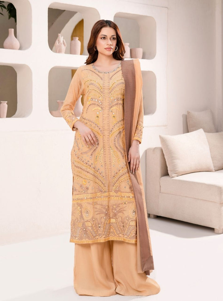 Irtiqa by Anayra Amal RTW Embroidered Paper Silk 3 Piece Suit Malhaar Festive Collection