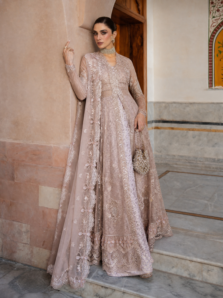 Qalamkar Embroidered Chiffon Suits Unstitched 3 Piece QLM25QC WC-01 Aisla - Formals Collection