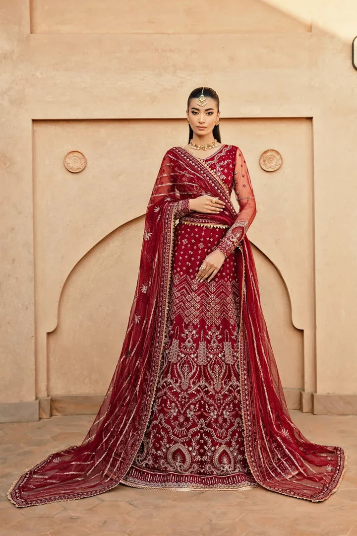 Florent Embroidered Organza Suits Unstitched 3 Piece FL25FU FL-04 - Formals Collection