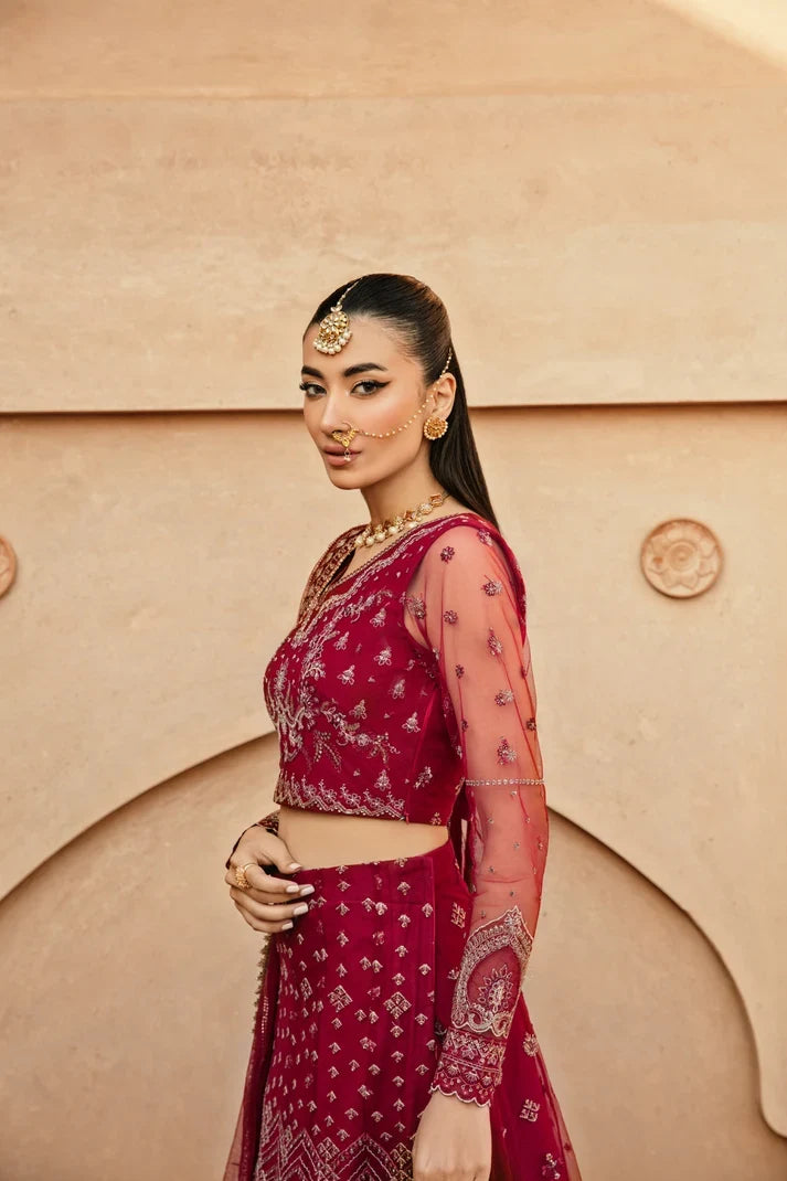 Florent Embroidered Organza Suits Unstitched 3 Piece FL25FU FL-04 - Formals Collection